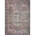 thumbnail image 2 of Hauteloom Georgia Elki Machine Washable Area Rug - Oriental Floral Faded Style - Living Room Vintage Distressed Carpet - Pet Friendly - Burgundy, Dark Red, Dark Blue - 6'7" x 9', 2 of 10
