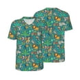 thumbnail image 3 of Daiia Jungle Animals Mens Baseball Jersey Button Down Shirts Short Sleeve Sports Uniforms-3X-Large, 3 of 9