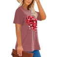 thumbnail image 5 of XCHQRTI Womens Love Heart T-Shirts Valentine's Day Graphic Tees Short Sleeve Plus Size Tops, 5 of 9