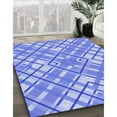 thumbnail image 2 of Ahgly Company Indoor Rectangle Patterned Blue Ribbon Blue Area Rugs, 8' x 10', 2 of 6