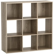 ZenSports 9 Cube MDF Bookshelf 3 Tier Storage Organizer Wooden Bookcase Brown