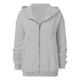 thumbnail image 7 of XINXIAOO Hoodies Sweatshirt for Women Long Sleeve Hoodie Baggy Zip up Hoodie Oversized Hoodies for Women Grey Hoodie Black Fall Clothes for Women Daily Wear, 7 of 7