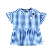 Tommy Hilfiger Girls Gingham Peplum Blouse