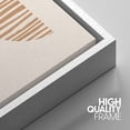 thumbnail image 3 of IDEA4WALL Framed Canvas Print Wall Art Set Mid-Century Geometric Pastel Semi Circles Abstract Shapes Minimalism Bohemian Decorative for Living Room, Bedroom, Office - 24"x36"x3 White, 3 of 4