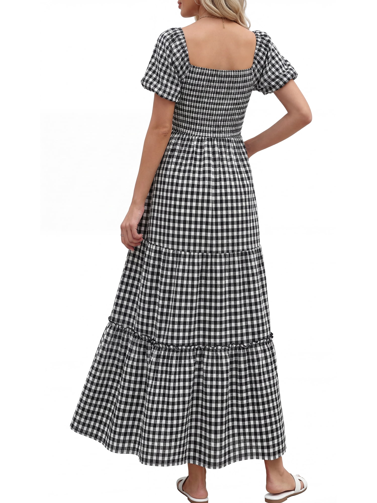 Women’s Pretty Garden SHORT SLEEVE MINI CAP DRESS - PUFF SLEEVE DRESS
