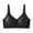 Black, variant on Antinious Ladies Solid Wireless Adjustable Strap Breathable Lace Fixed Padding Hook Bra