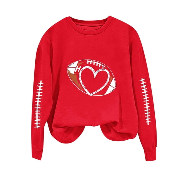 Enjoytime Long Sleeve Shirts for Women Cute Printed Long Sleeved Crewneck Sweatshirt Loose Pullover Tops 2025 Clothes