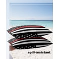 thumbnail image 4 of Pack of 2 Outdoor Pillow Covers, Thin Red Line Flags American Firefighter Red Stripes Flag Waterproof Square Throw Pillowcase Cushion Decorative Pillow Covers for Couch Patio Tent, 20x12 in, 4 of 6