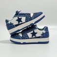 thumbnail image 3 of Women's Star Canvas Sneakers, Colorblock Lace-Up Casual Low-Top Shoes, 3 of 5