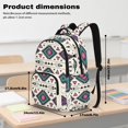 thumbnail image 5 of SCRAWLGOD Tribal Aztec Print Beige Lightweight Casual 17 Inches Backpack, Unisex Daypack for Travel Work Business Commute School, Laptop Storage Backpack for Travel, 5 of 6