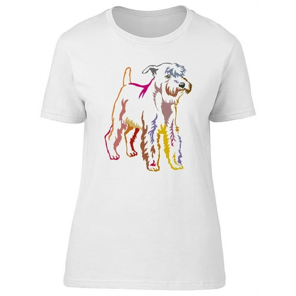 Colorful Contour Schnauzer Tee Women's -Image by Shutterstock