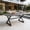 Grey+Black + Aluminium, variant on Outdoor Aluminum Dining Table with Steel Frame, Grey and Black Finish, Weather-Resistant Patio Table for Garden, Deck or Poolside, Durable Construction for Outdoor Dining and Entertaining