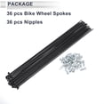 thumbnail image 4 of Unique Bargains 1 Set Universal Bicycle Spokes 13G Bike Wheel Spokes Nipple 45 Steel Black-289mm, 4 of 7