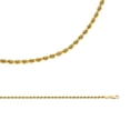 thumbnail image 1 of Solid 14k Yellow Gold Chain Rope Necklace Diamond Cut Twisted Polished Genuine Heavy 2.5 mm 22 inch, 1 of 1