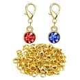 thumbnail image 3 of 180 Pieces Crystal Birthstone Jewelry Findings with Open Jump Rings Round Colors Pendants for Jewelry Making Crafts Golden, 3 of 3