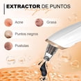 thumbnail image 2 of Succionador Extractor De Puntos Negros Kimhi Limpiador Electrico De Poros Color Blanco Con 3 Niveles De Succión Ajustables Recargable Por Usb Y 5 Cabezales Intercambiables Limpieza Facial, 2 of 5