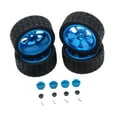 thumbnail image 3 of Kuntesetty RC Wheel Rims Rubber Tires Kit Replacement M3 Wheel Nut for 144001 1:12 1:18 Blue, 3 of 9