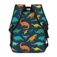 thumbnail image 4 of Honeii Colorful Dinosaur Print Backpack for Both Men and Women, Basic Bookbag for College, Work, or Travel,Rucksack Computer Bag-One Size, 4 of 5
