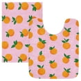 thumbnail image 7 of Yayeee Bath Rugs for Bathroom Floor Set of 2 Non Slip Fluffy Soft Absorbent Mat, Cartoon Oranges, 7 of 7