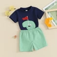 thumbnail image 3 of Okbabeha Toddler Baby Golf Outfits,Golf Shirt+Plaid Shorts Girl Boy Golf Clothes Set Golf Birthday Clothing Summer, 3 of 7
