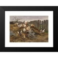 thumbnail image 2 of Geza Vastagh 14x11 Black Modern Framed Museum Art Print Titled - Huhnerhof, 2 of 5