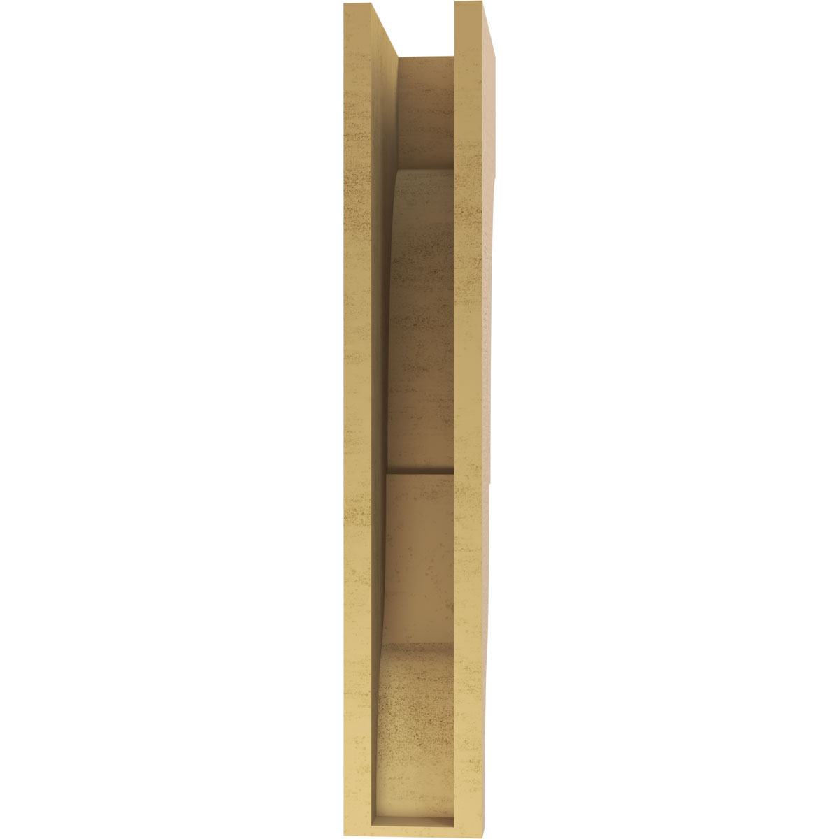 5"W x 10"D x 30"H Thin Asheboro Rough Cedar Woodgrain TimberThane Corbel, Primed Tan