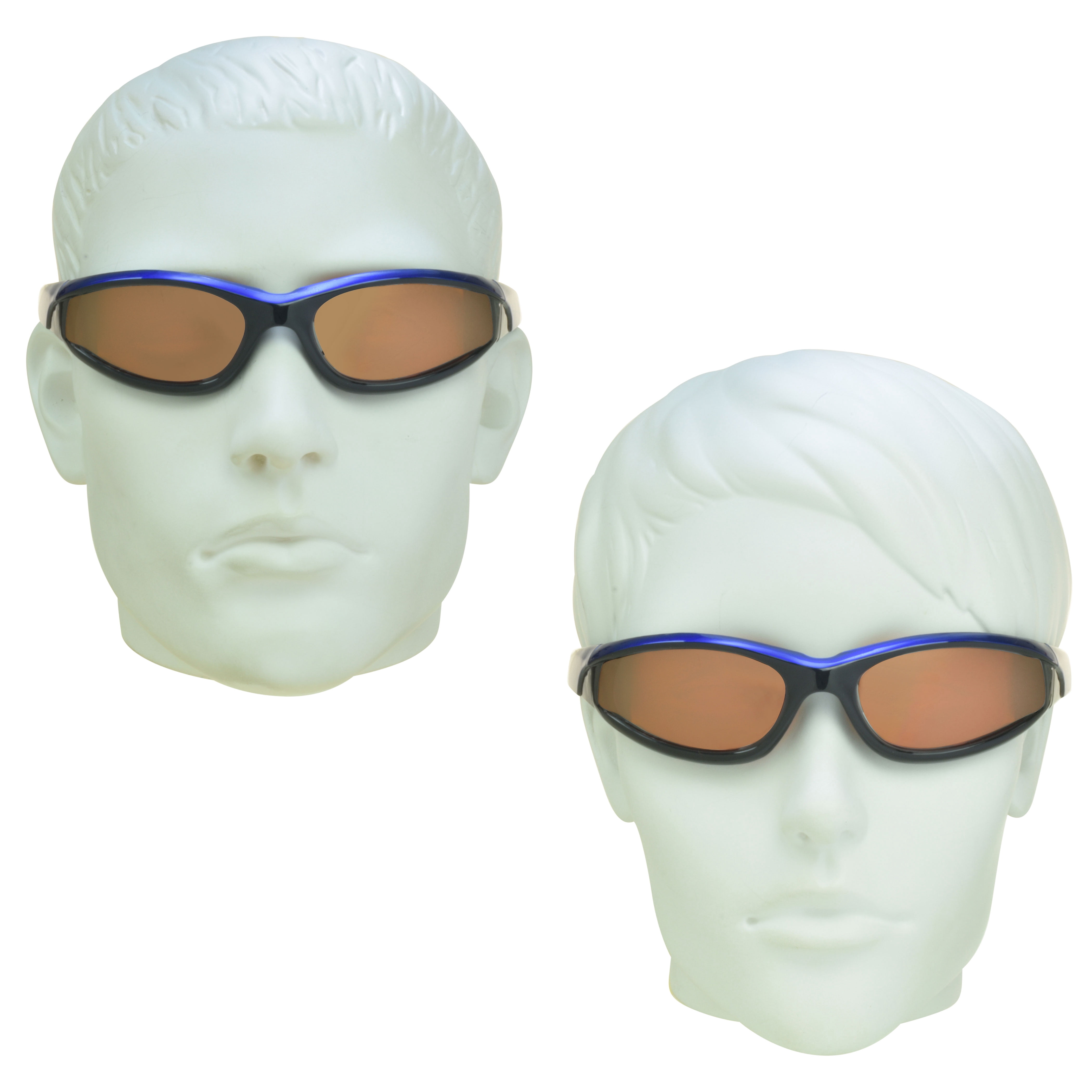 Bikershades Motorcycle Biker Day Night Safety Glasses Blue Men Women HD & Clear