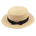 thumbnail image 1 of Sombrero de protección solar Sombrero de sol para mujer con un hermoso lazo para Beige Hugo Sombrero Fedora con lazo para mujer, 1 of 7
