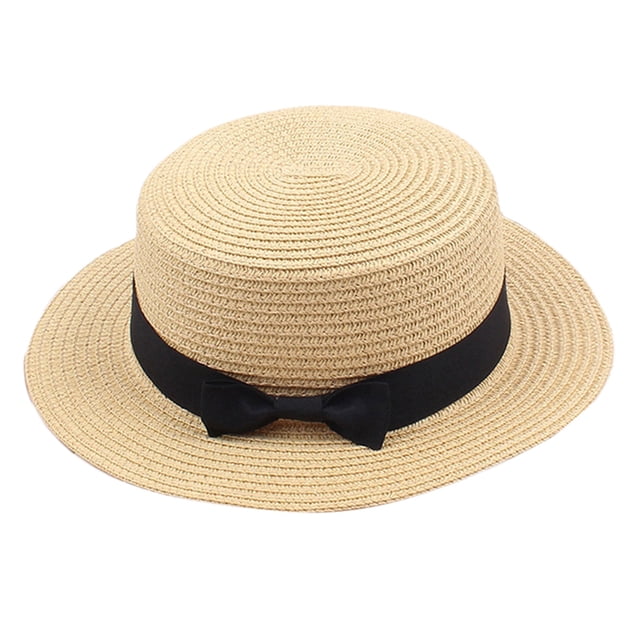 Sombrero de protección solar Sombrero de sol para mujer con un hermoso lazo para Beige Hugo Sombrero Fedora con lazo para mujer