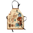 thumbnail image 1 of Retro Apron Artsy Commercial Design of Vintage Truck with Coffee Grinder Old Fashioned, Unisex Kitchen Bib Apron with Adjustable Neck for Cooking Baking Gardening, Cream Orange Grey, by Ambesonne, 1 of 3