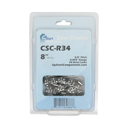 

Replacement 8-Inch Micro Lite R34 90PX Low Profile Chainsaw Chain for Remington RM0818B Chainsaw (8 Length 3/8 Pitch 0.043 Gauge 34 Drive Links)