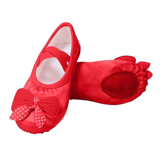 Bow Bow Bow Dance Shoes for Girls - Soft Soled, Exercise, Casual/Fashion