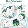 thumbnail image 6 of Funny Cat Shower Curtain Set Teal Blue Sea Ocean Waterproof Fabric Curtains with Animal Octopus Starfish Turtle Anchor Fish Nautical Bathroom Decor (Blue, 72''''×72''''), 6 of 6