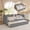 Black, variant on Twin Size Gingham Daybed with Trundle, Wave Shaped Sofa Bed with USB Port, No Box Spring Needed