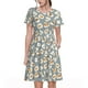 thumbnail image 1 of Fotbe White Popcorn Vestido Largo de Moda para Mujer, Vestido Tipo Camiseta con Manga Corta y Estilo Casual a Rayas y Bloques de Color, 1 of 6