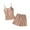 Khaki., variant on Bixock Women's Built in Bra Cami Top Pajama Set,2 Piece Homewear Outfits,Solid With Built-in Bra Loose Cami Top Capris Pants Loungewear Set