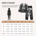 thumbnail image 4 of Fuzoiu Geometric Bull Design Print Women's Long-Sleeved Pajama,Lounge Button Down Nightwear,Womens Notch Collar Pajama Set-X-Large, 4 of 7