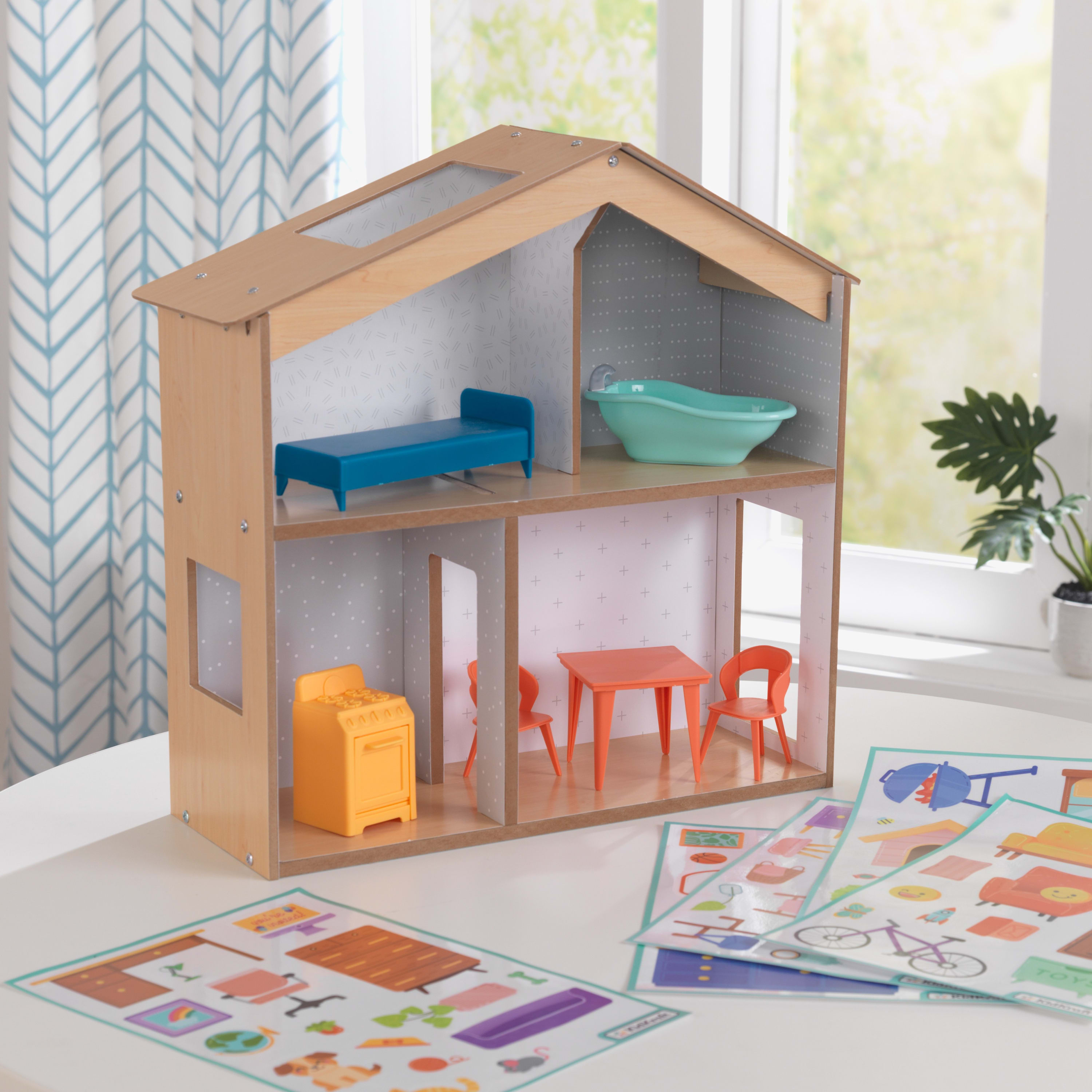 KidKraft Designed by Me™: Sticker Fun Wooden House with 6 Pieces - image 3 of 10
