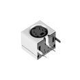 thumbnail image 4 of Conector Mini DIN Conector de audio y video S-video de 4 clavijas para montaje en PCB negra 5 uds, 4 of 4