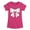 HEATHER FUCHSIA, variant on - Baseball Bow - Youth Girls Short Sleeve T-Shirt