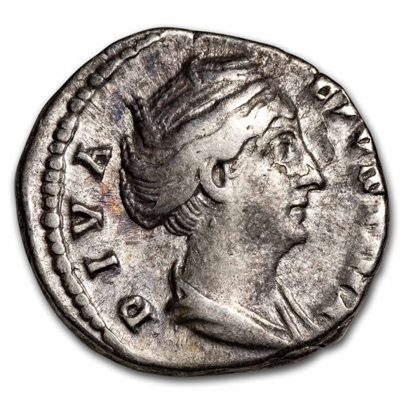 Roman Empire AR Denarius Faustina Sr 138-141 AD XF (Random)
