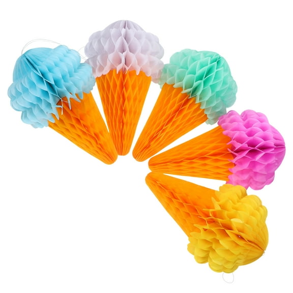 15 Pcs Flower Garlands Wedding Decorations Honeycomb Hanging Paper Pendant Pineapple Hawaiian Party The Hives Wreath