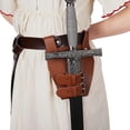 thumbnail image 5 of Medieval Sword Belt Scabbard Steampunk Gothic Waist Sheath Holder Knight Leather Buckle Strap Holst, 5 of 5