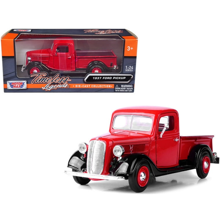 ミニカー FORD PICKUP 1937 Amazon.com: Motormax 1937 Ford Pickup Truck Green 1:24
