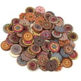 thumbnail image 1 of Wooden Buttons, Buttons Round Clothes Buttons Decorative Buttons For Crafts, Vintage Buttons, Buttons With 2 Holes 25mm For DIY Sewing For Craft Decorative, 1 of 8