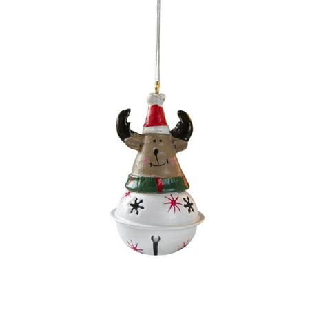 

Ran Christmas Painted Resin Snowman Iron Bell Pendant Creative Decorations Christmas Tree Pendant