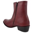 thumbnail image 3 of LIBERTYZENO Mens Genuine Leather Ankle Boots Side Zipper Mens Dress Boots, Burgundy, 3 of 7