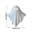 thumbnail image 3 of Ghost LED Table Edge Lamp Hugger Figurine - Warm White Glow Spooky Halloween Shelf Sitter Light, Cute Climbing Ghost Ornament for Mantel Shelf Tabletop Desk Tiered Tray Fall Home Decor, 3 of 7