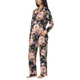 thumbnail image 5 of Room Service Womens 2-Piece Shawl Collar Pajama Set (US, Alpha, Medium, Regular, Regular, Pink/Black Floral), 5 of 6