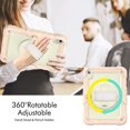 thumbnail image 3 of Case for iPad (A16) 11th Gen 2025/ iPad 10th Gen 10.9 Inch 2022 with Screen Protector, 360 Degree Rotating Kickstand Hand Strap Shockproof Cover with Shoulder Strap, Cream Rose Gold, 3 of 7